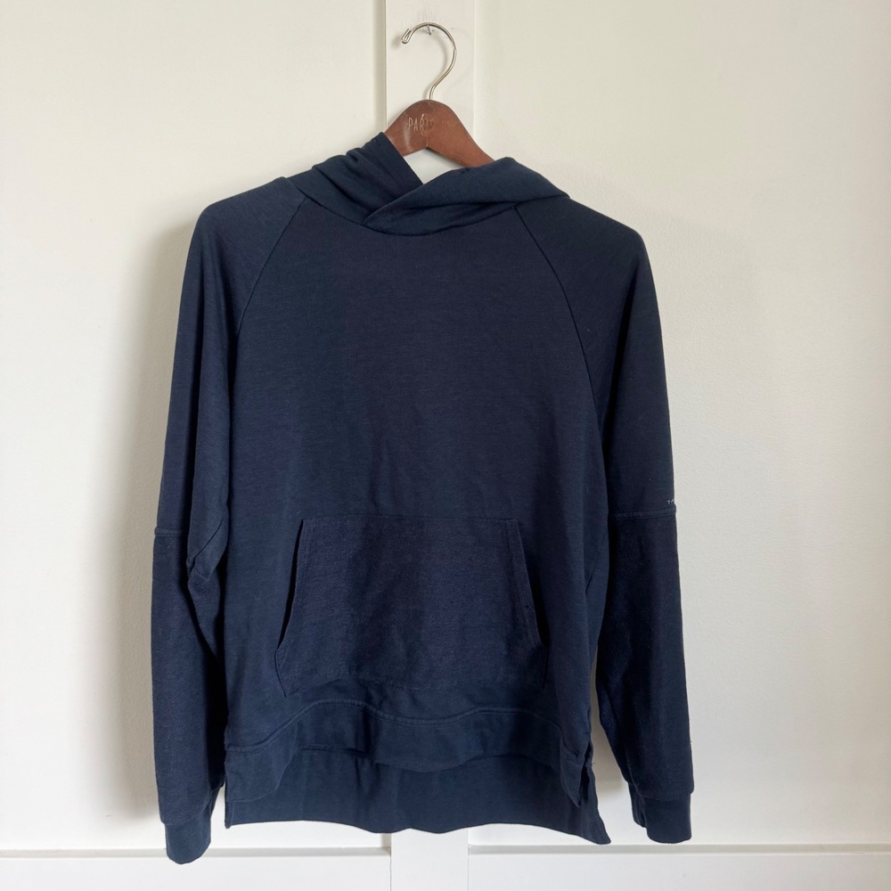 Elie Tahari Sport Loungewear Hoodie Pocket Women Sz M Navy Blue